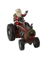 Northlight Rustic Santa Claus on Tractor Tabletop Christmas Figure