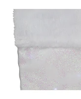 Northlight Led Lighted Iridescent Glitter Snowflake Christmas Stocking