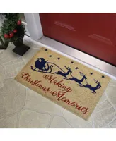 Northlight Santa and Reindeer Making Christmas Memories Doormat