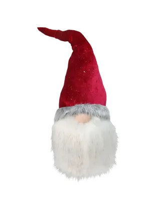 Northlight Gnome with Bendable Glitter Velvet Textured Hat Christmas Decoration