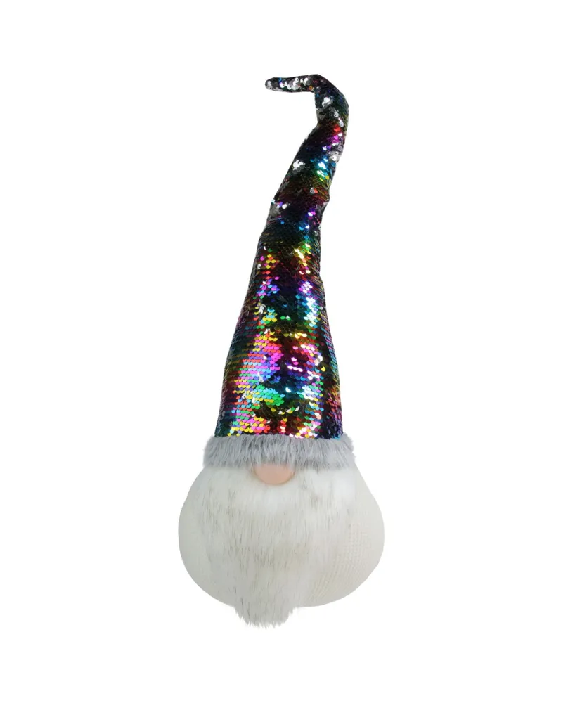 Northlight Gnome with Rainbow and Flip Sequin Hat Christmas Decoration