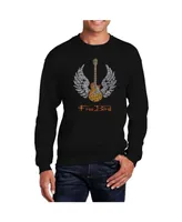 La Pop Art Men's Word Lyrics To Freebird Crewneck Sweatshirt