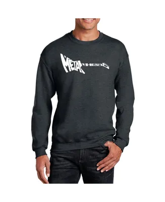 La Pop Art Men's Word Metal Head Crewneck Sweatshirt