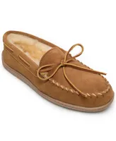 Minnetonka Men's Sheepskin Hardsole Moccasin Extended Sizes Slippers