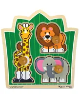 Melissa and Doug Kids Toy, Jungle Friends Jumbo Knob Safari Puzzle