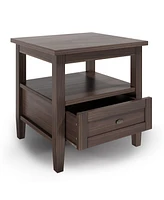 Simpli Home Warm Shaker Solid Wood End Table