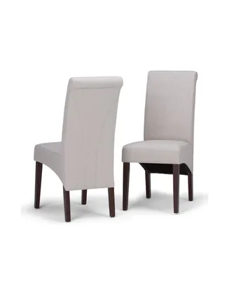 Simpli Home Avalon Deluxe Parson Dining Chair, Set of 2