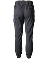 Tinseltown Juniors' High Waisted Pull On Utility Jogger Pants