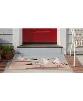 Liora Manne' Frontporch Gulls Sand 2' x 3' Outdoor Area Rug