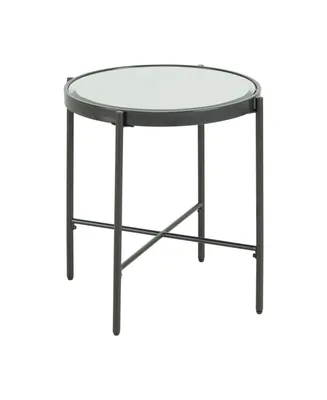 Picket House Furnishings Carlo Round End Table with Glass Top