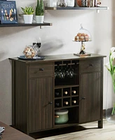 Furniture of America Corrinna 6-Bottle Wine Cabinet