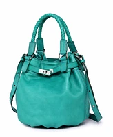 Old Trend Women's Genuine Leather Pumpkin Bucket Bag