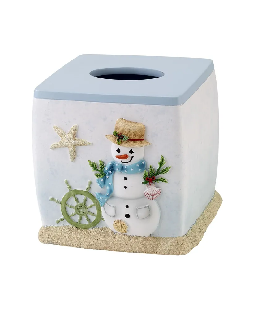 Avanti Coastal Snowman Resin Tissue Box Cover