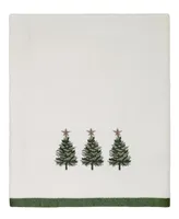 Avanti Trees with Gold Star Holiday Bath Towel, 27" x 50"