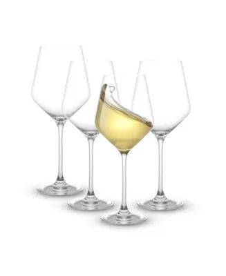 JoyJolt Layla White Wine Glasses, Set of 4