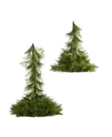 Nearly Natural Table Top or Hanging Artificial Christmas Decor, Set of 2