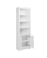 Prepac Tall Bookcase with 2 Shaker Doors