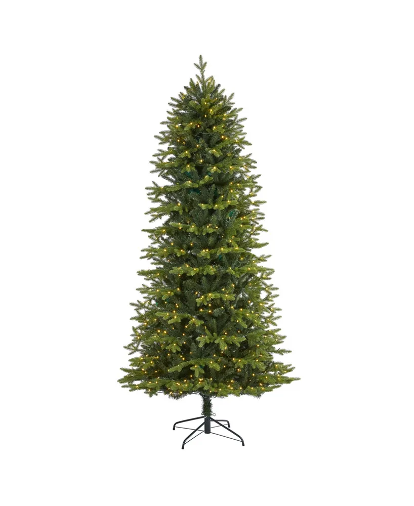 Nearly Natural Belgium Fir "Natural Look" Artificial Christmas Tree with 550 Clear Led Lights