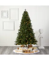 Nearly Natural New Hampshire Fir Artificial Christmas Tree with 450 Clear Led Lights