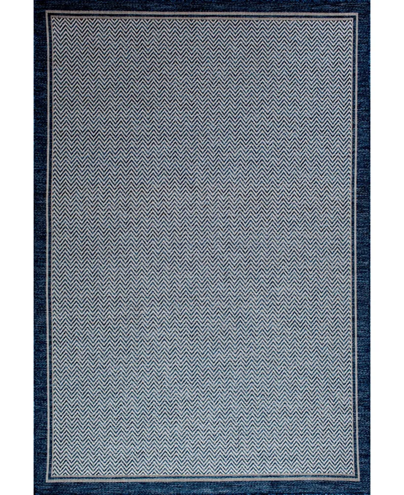 Portland Textiles Palermo Dunedin Blue 5'3" x 7'7" Outdoor Area Rug