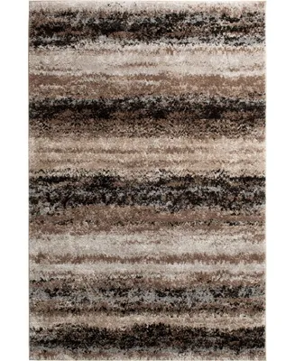 Portland Textiles Urban Exposure Mount Vernon Black 7'10" x 9'10" Area Rug