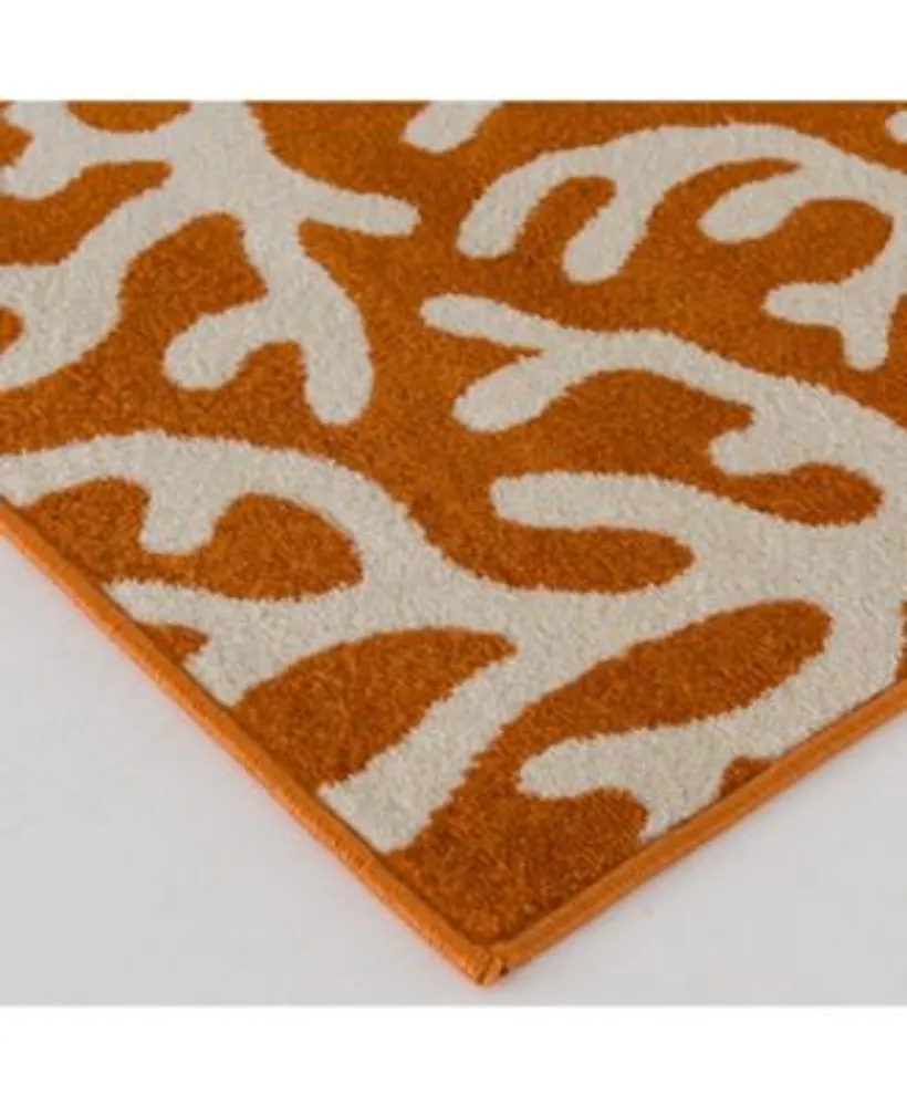 Portland Textile Tropicana Allover Coral Area Rug