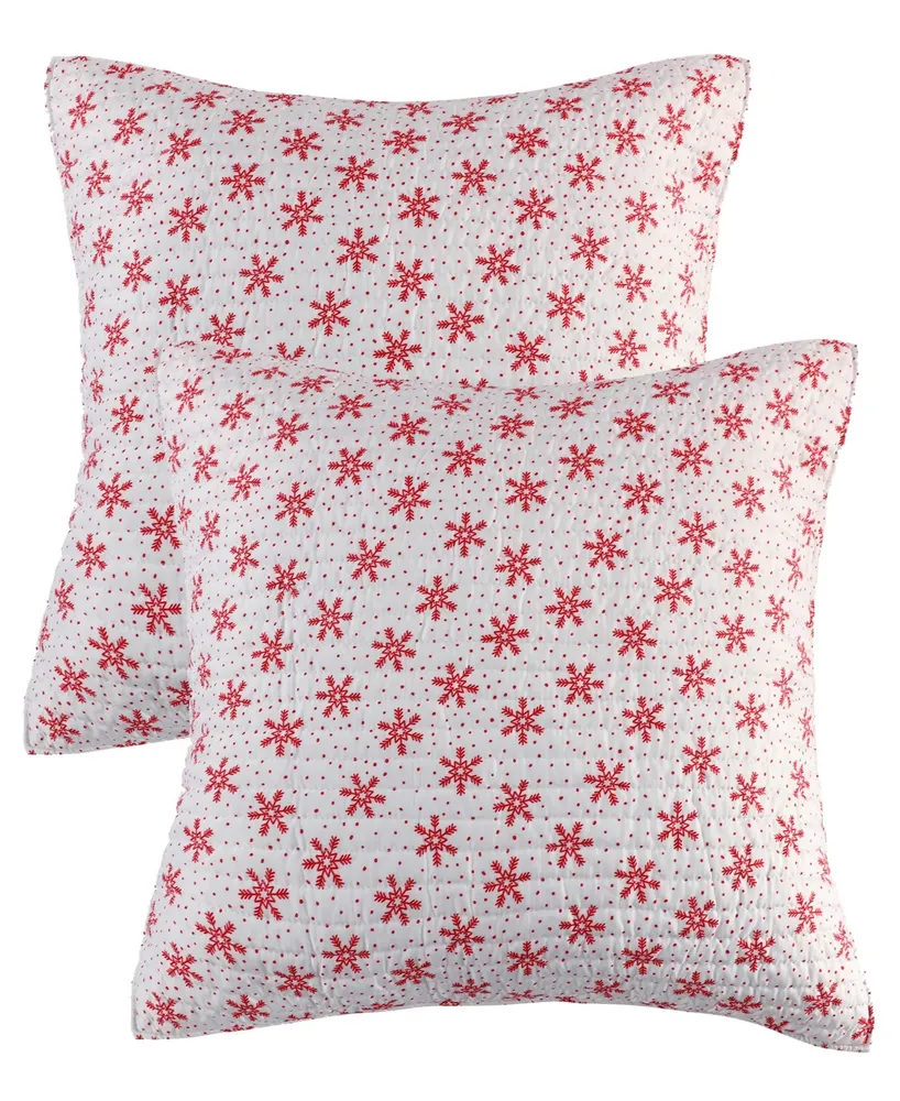 Levtex Let It Snow 2-Pc. Sham Set, European