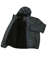 Galaxy By Harvic Men's Sherpa Lined Hooded Puffer Jacket