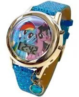 Accutime Kid's My Little Pony Digital Glitter Silicone Strap Watch 34mm