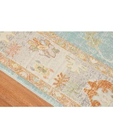 Amer Rugs Bohemian Bhm-3 Aqua and Beige 7'9" x 9'9" Outdoor Area Rug