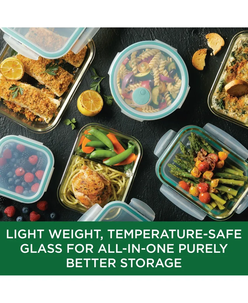 Lock n Lock Purely Better Glass 8-Pc. Square 17-Oz. Food Storage Containers