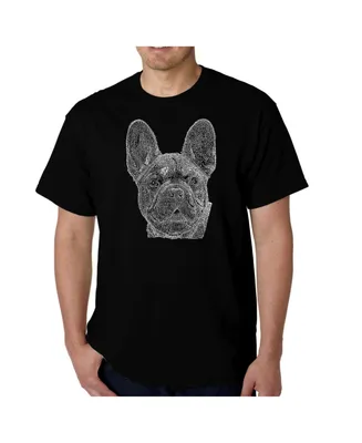 La Pop Art Men's French Bulldog Word T-Shirt