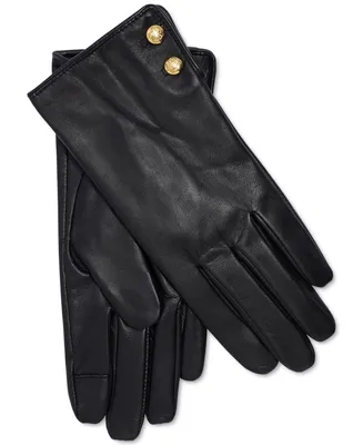 Lauren Ralph Women's Leather Touchscreen Gloves