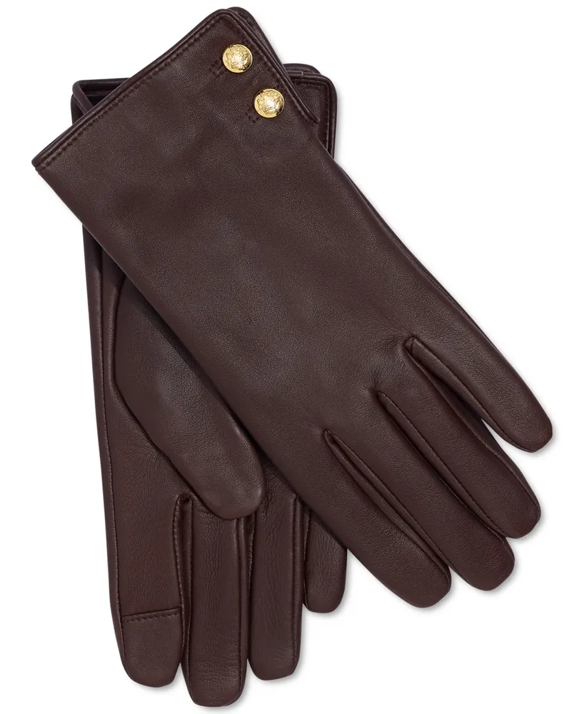 Lauren Ralph Lauren Women's Leather Touchscreen Gloves