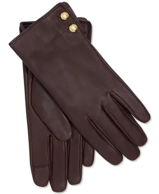 Lauren Ralph Women's Leather Touchscreen Gloves
