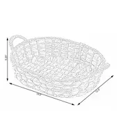 Vintiquewise Seagrass Fruit Bread Basket Tray with Handles