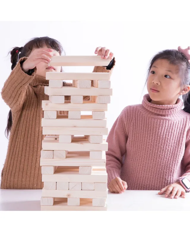 Nontraditional Giant Wooden Blocks Tower Stacking Game, Outdoor Yard Game,  for Adults, Kids, Boys and Girls by Hey! Play! 