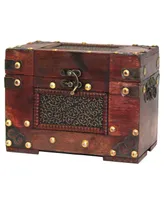 Vintiquewise Rustic Studded Index/Recipe Card Box with Antiqued Latch, 4 X 6 Cards