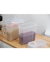 Vintiquewise Small Bpa-Free Plastic Food Cereal Containers with Airtight Spout Lid, Set of 2