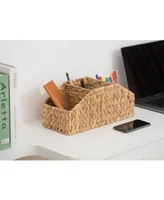 Vintiquewise Natural Water Hyacinth Storage Decorative Desk Organizer Caddy