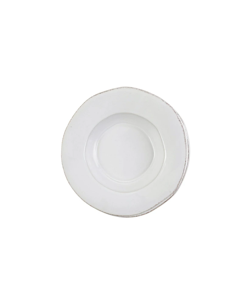 Vietri Lastra White Rimmed Pasta Bowl