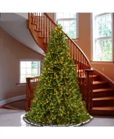 National Tree 9' "Feel Real" Tiffany Fir Hinged Tree with 1050 Clear Lights