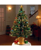 National Tree 48" Fiber Optic Fireworks Tree with Ball Ornaments