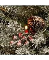 National Tree Company 32" Snowy Dunhill Fir Bethlehem Star with Battery Operated Led Lights