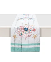 Laural Home Coastal Christmas Table Runner - 13" x 90"