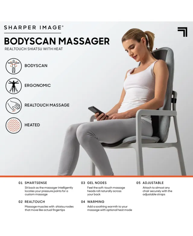 Sharper Image Realtouch Shiatsu Massager, Warming Heat Soothes Sore  Muscles, Nodes Feel Like Real Hands, Wireless & Rechargeable - Macy's