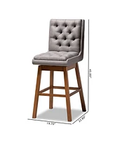 Gregory Modern Transitional Swivel Bar Stool Set, Set of 2