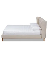 Gretchen Modern and Contemporary Queen Platform Wingback Bed