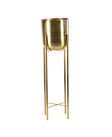 CosmoLiving by Cosmopolitan Set of 2 Gold Metal Glam Planter, 39", 46"