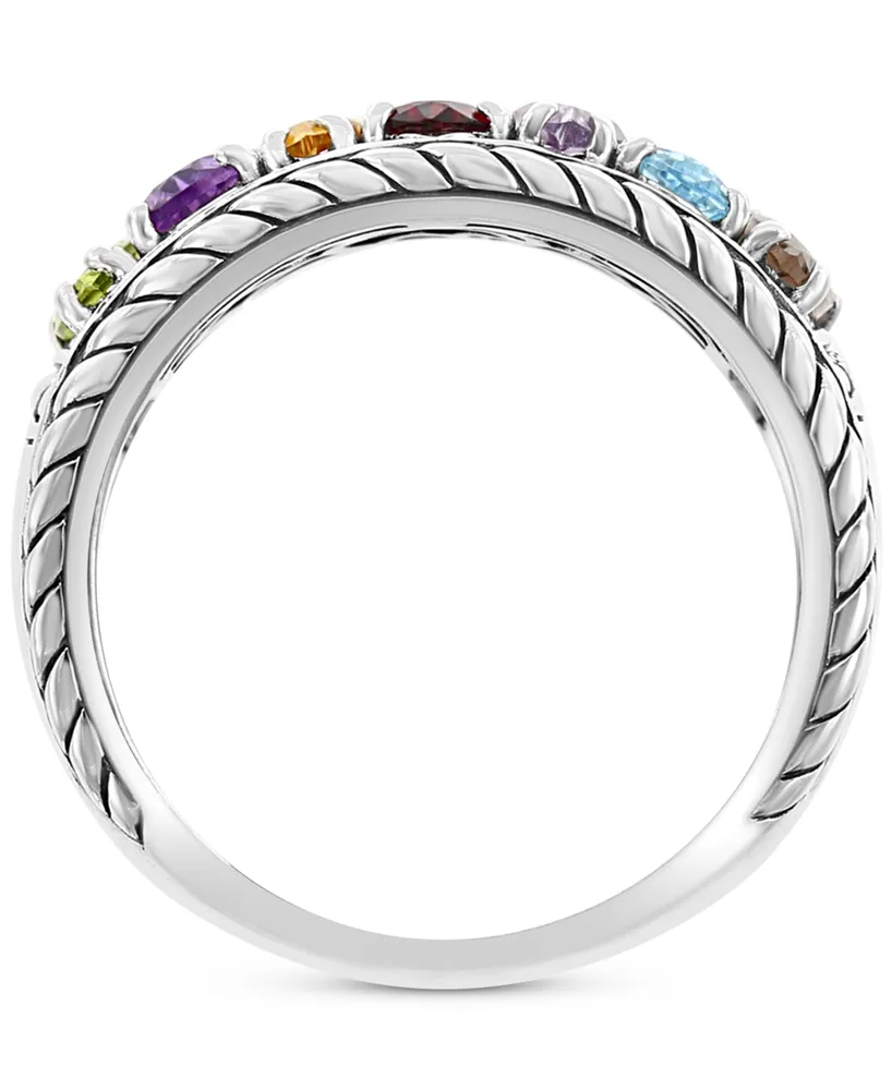 Effy Multi-Gemstone Statement Ring (1-5/8 ct. t.w.) Sterling Silver
